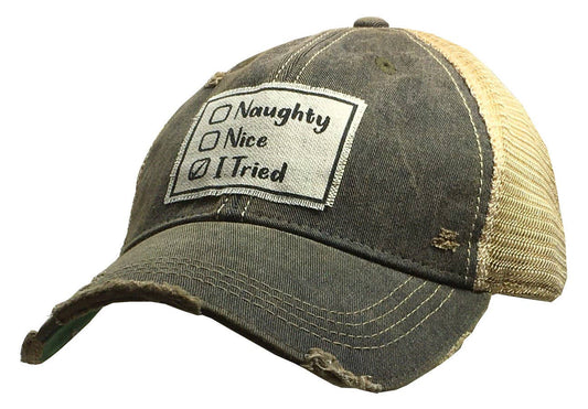 Naughty Nice I Tried Trucker Hat Baseball Cap