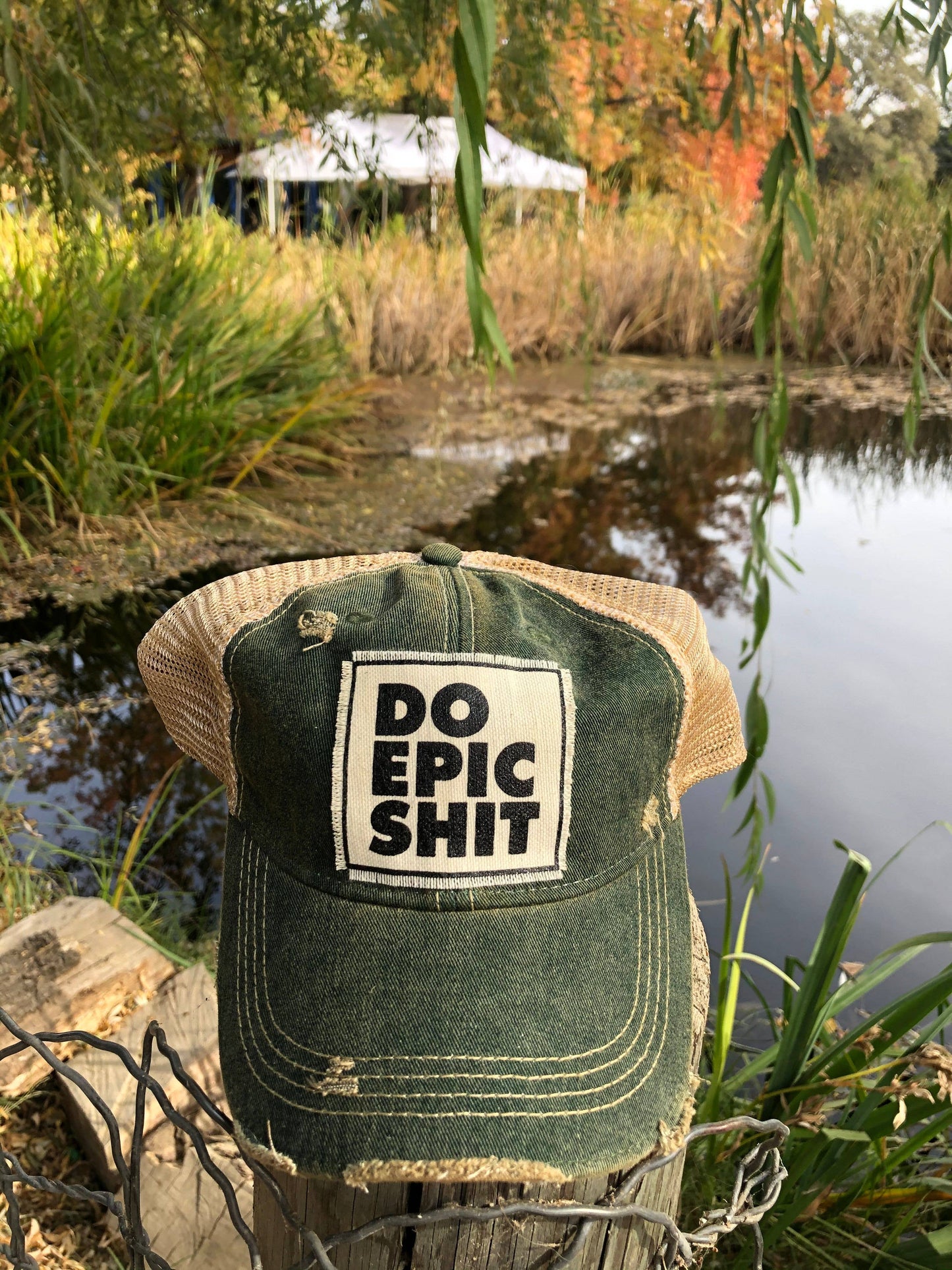 Do Epic Shit Distressed Trucker Hat Baseball Cap