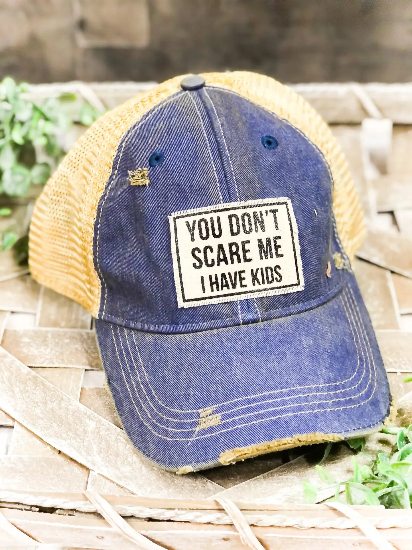 Funny Parent Hat | "You Don't Scare Me I Have Kids" Snapback Cap - Cotton Patch