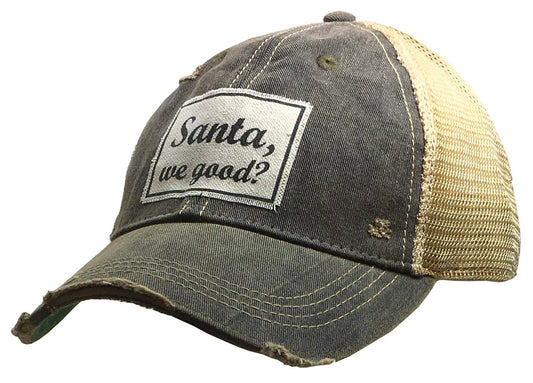 Funny Christmas Hat | "Santa, We Good?" Snapback Cap - Cotton Patch